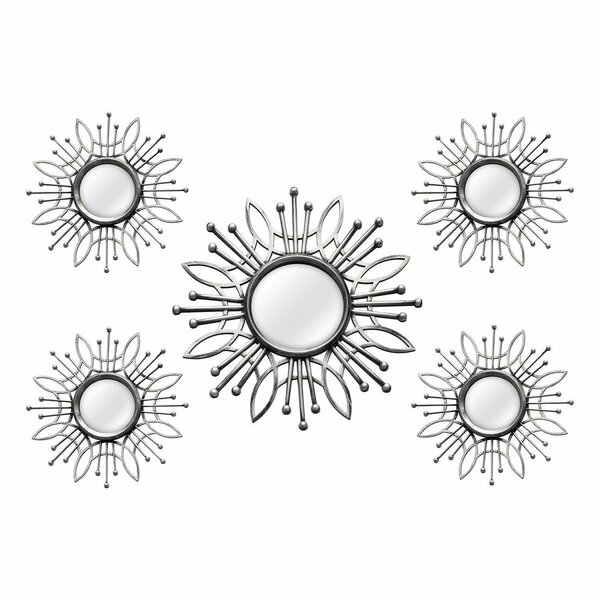 Made-To-Order Silver Burst Wall Mirror - 5 Piece MA2627117